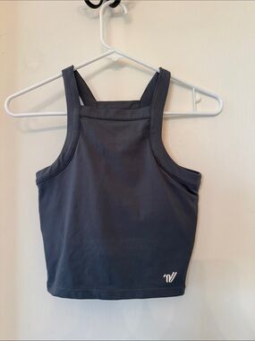 Varsity Charcoal Gray Athletic Tank Top